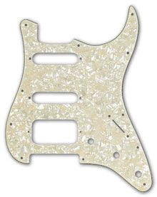 099-1338-000 - Fender White Pearl 4 Ply Standard 11 Hole Strat Pickguard