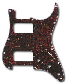 099-1372-000 - Fender (Big Apple) HH Stratocaster Tortoise Shell 4 Ply 11 Hole Pickguard