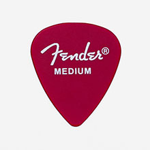 098-1351-809 - Fender 351 California Clear Package of 12 Picks, Medium, Red