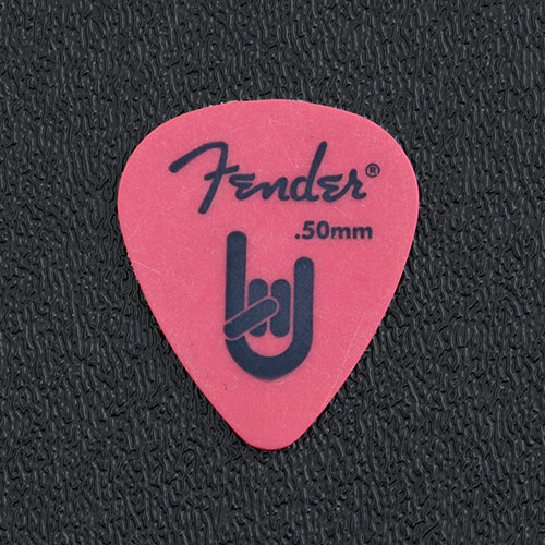 098-7351-700 - Fender Rock On Red Delrin Thin 0.50mm Package of 12 Picks