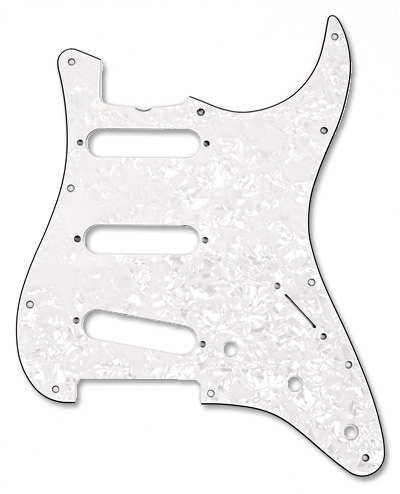 099-1342-000, 0991342000 - Fender '62 Stratocaster White Pearl 4 Ply 11 Hole Pickguard