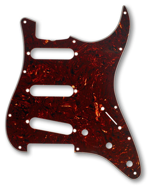 099-1344-000, 0991344000 - Fender 62 Vintage Stratocaster Tortoise Shell 4 Ply 11 Hole Pickguard