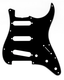 099-1345-000 - Fender '62 Stratocaster Black 3 Ply Pickguard