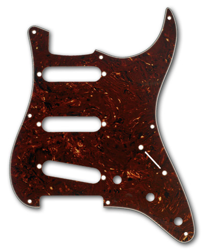 099-1349-000, 0991349000 - Fender 57 Vintage Stratocaster Tortoise Shell 4 Ply 8 Hole Pickguard