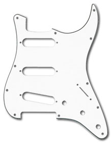 099-1360-000 - Fender Stratocaster White 3 Ply Standard 11 Hole Pickguard