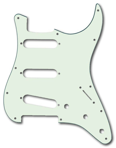 099-2144-000, 0992144000 - Fender Stratocaster Mint Green 3 Ply 11 Hole Pickguard