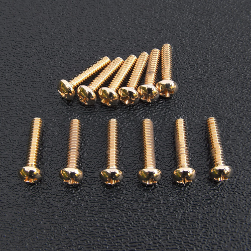 099-4926-000 - Fender Gold Pickup and Switch Mounting Screws, Set of 12