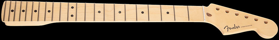 099-9002-921 Genuine Fender Stratocaster Replacement Neck 22 Medium Jumbo Frets, Maple Fingerboard, Compound Radius 9.5" to 14"