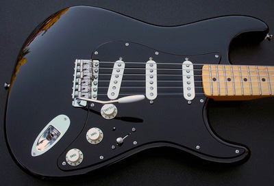 Gilmour Black Strat Inspired Fully Loaded Pickguard Assembly