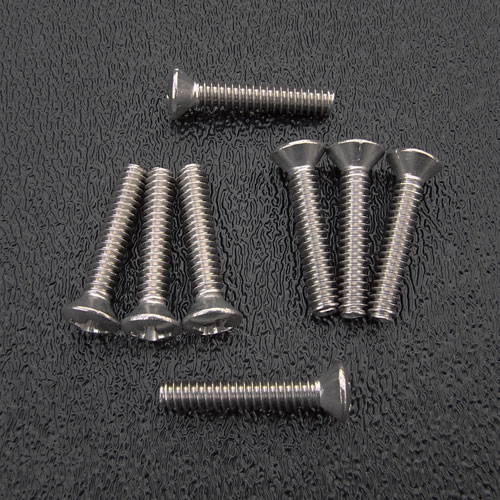 Stainless Steel Pickup / 5-Way Switch Mounting Screws Phillips Oval Head