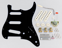 Gilmour Black Strat Basic Pickguard Assembly Kit