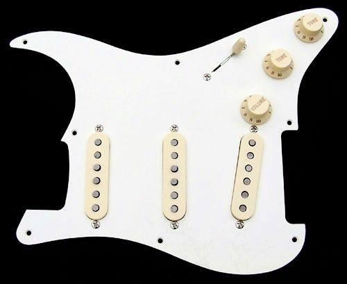Fender Super 55 Split Coil Noiseless Pickup Set Complete Strat Pickguard Assembly