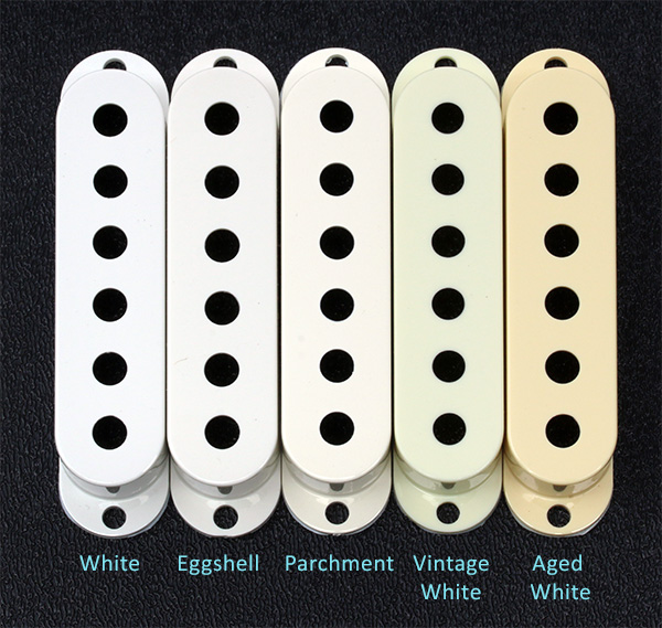 Fender Stratocaster Pickup Covers Colors Compared to One Another