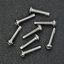Chrome Plated Phillips Round Head Pickup Mounting Screws, #6-32 x 5/8''