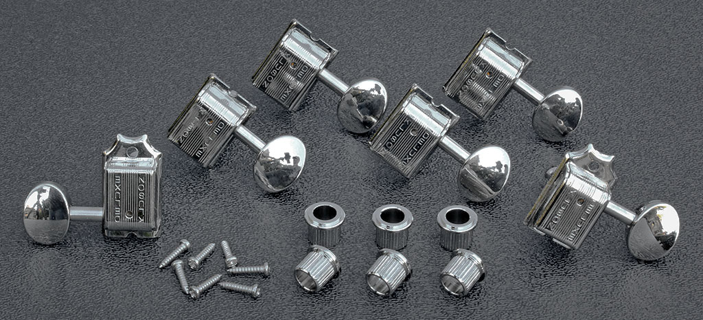 SD9105MN-DR Kluson 6 In-Line Double Row Vintage Nickel Tuning Keys