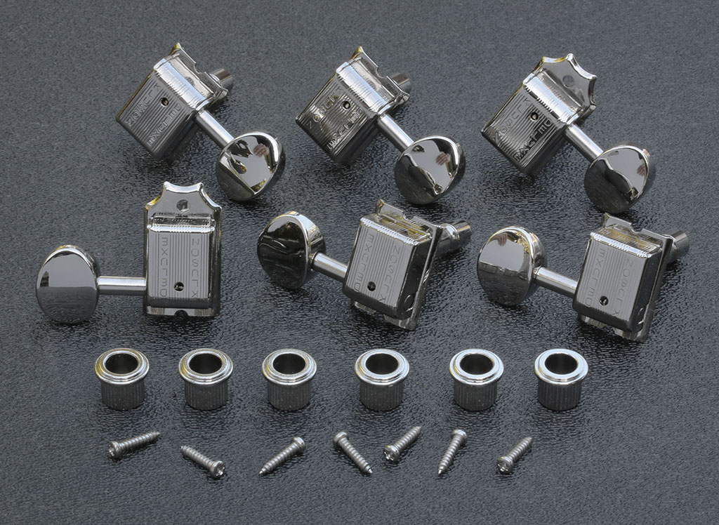 SD9105MN-DR/L Kluson 6 In-Line Double Row Vintage Nickel Locking