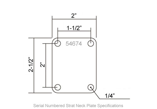 Custom Serial Numbered Strat Neck Plate